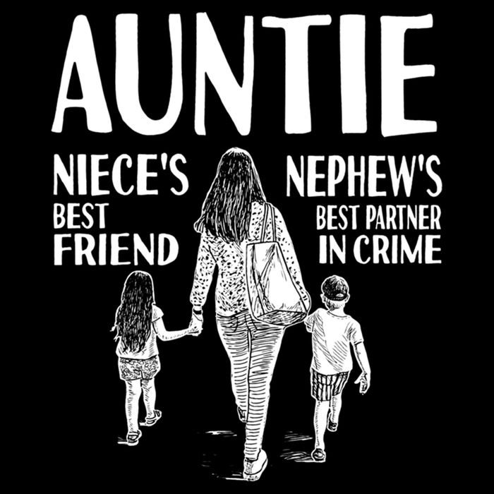 Auntie Nieces Best Friend Nephews Best Partner In Crime Meaningful Gift Drawstring Bag