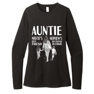 Auntie Nieces Best Friend Nephews Best Partner In Crime Meaningful Gift Womens CVC Long Sleeve Shirt