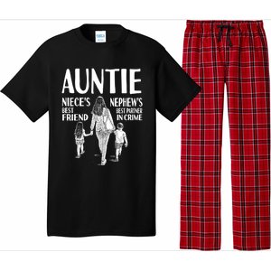 Auntie Nieces Best Friend Nephews Best Partner In Crime Meaningful Gift Pajama Set