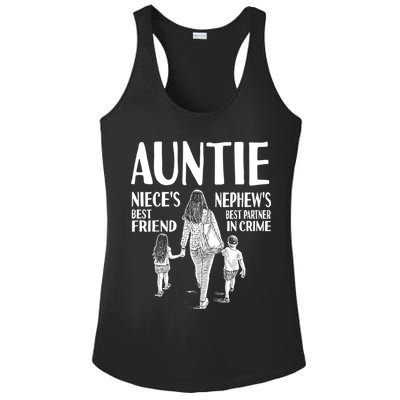 Auntie Nieces Best Friend Nephews Best Partner In Crime Meaningful Gift Ladies PosiCharge Competitor Racerback Tank