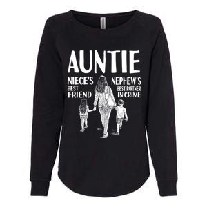 Auntie Nieces Best Friend Nephews Best Partner In Crime Meaningful Gift Womens California Wash Sweatshirt