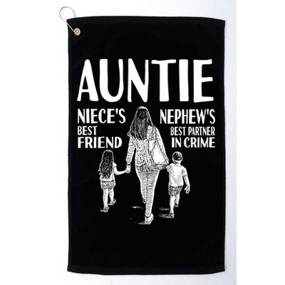 Auntie Nieces Best Friend Nephews Best Partner In Crime Meaningful Gift Golf Towel
