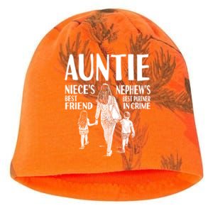 Auntie Nieces Best Friend Nephews Best Partner In Crime Meaningful Gift Kati - Camo Knit Beanie