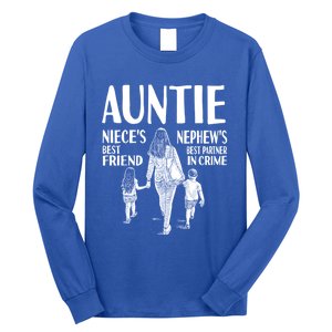 Auntie Nieces Best Friend Nephews Best Partner In Crime Meaningful Gift Long Sleeve Shirt