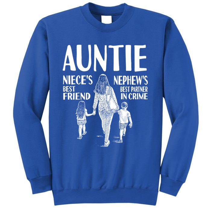 Auntie Nieces Best Friend Nephews Best Partner In Crime Meaningful Gift Sweatshirt