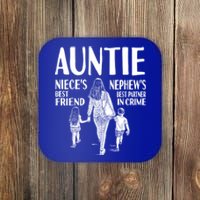 Auntie Nieces Best Friend Nephews Best Partner In Crime Meaningful Gift Coaster