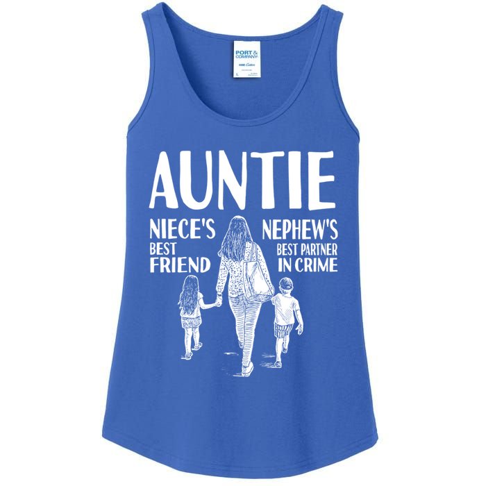 Auntie Nieces Best Friend Nephews Best Partner In Crime Meaningful Gift Ladies Essential Tank