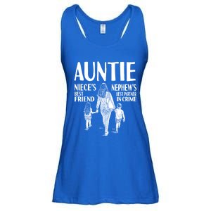 Auntie Nieces Best Friend Nephews Best Partner In Crime Meaningful Gift Ladies Essential Flowy Tank