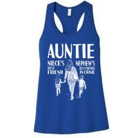 Auntie Nieces Best Friend Nephews Best Partner In Crime Meaningful Gift Women's Racerback Tank