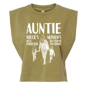 Auntie Nieces Best Friend Nephews Best Partner In Crime Meaningful Gift Garment-Dyed Women's Muscle Tee