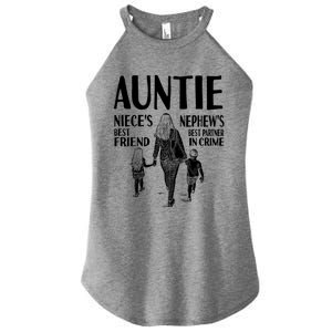 Auntie Nieces Best Friend Nephews Best Partner In Crime Meaningful Gift Women's Perfect Tri Rocker Tank