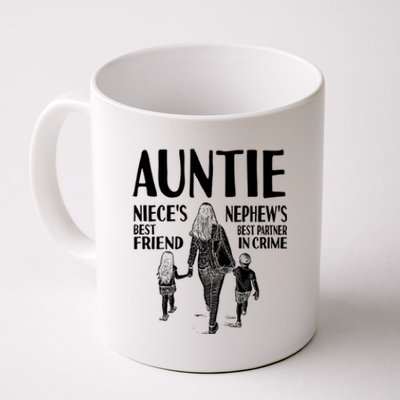 Auntie Nieces Best Friend Nephews Best Partner In Crime Meaningful Gift Coffee Mug