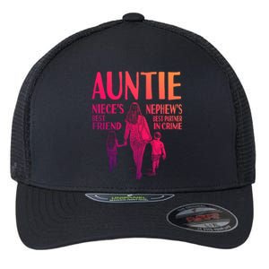 Auntie Nieces Best Friend Nephews Best Partner In Crime Gift Flexfit Unipanel Trucker Cap