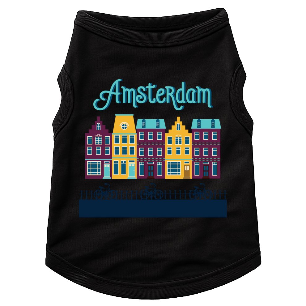 Amsterdam Netherlands Bicycle Europe Funny Gift Doggie Tank