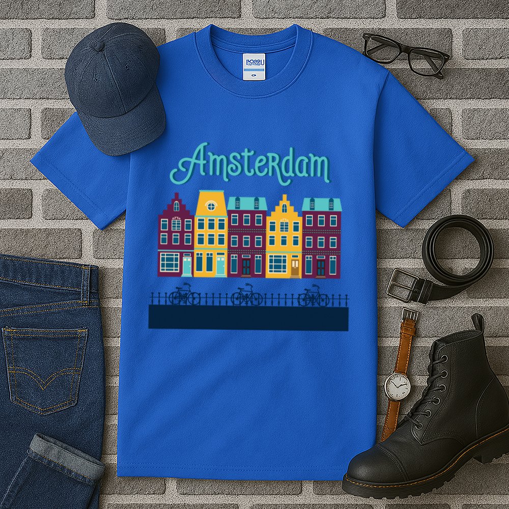 Amsterdam Netherlands Bicycle Europe Funny Gift Tall T-Shirt