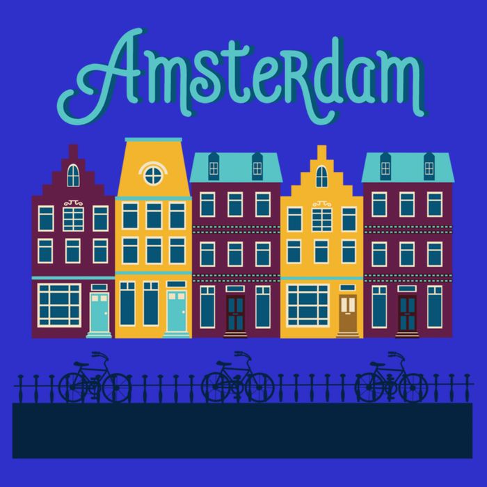 Amsterdam Netherlands Bicycle Europe Funny Gift Baby Bodysuit