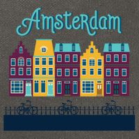 Amsterdam Netherlands Bicycle Europe Funny Gift Cotton Canvas Backpack