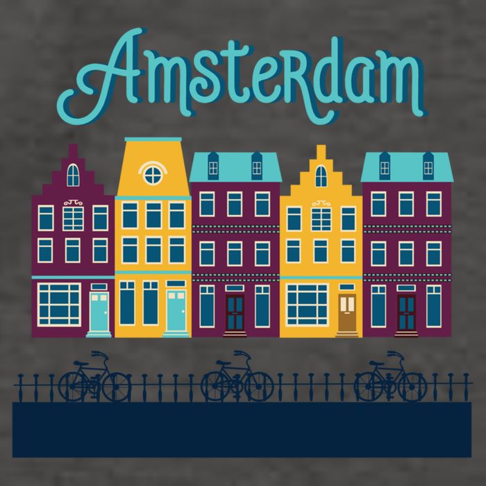 Amsterdam Netherlands Bicycle Europe Funny Gift Vector Backpack