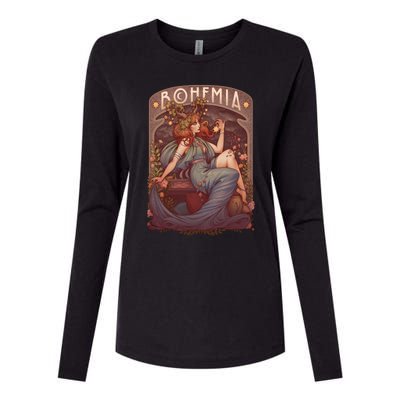 Art Nouveau Bohemia Womens Cotton Relaxed Long Sleeve T-Shirt