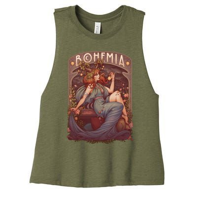 Art Nouveau Bohemia Women's Racerback Cropped Tank