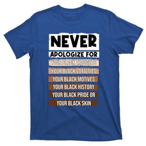 Apologize Never Black History Month Blm Melanin Pride Gift T-Shirt