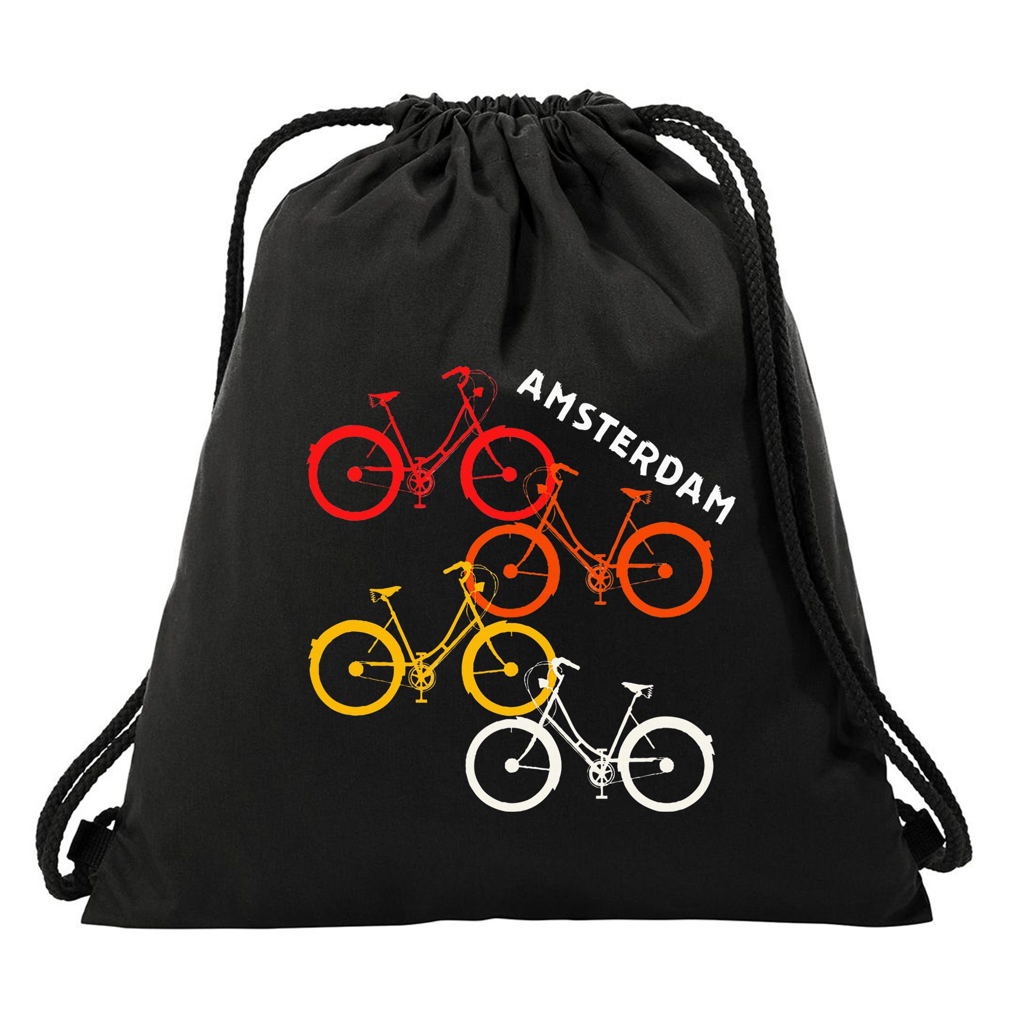 Amsterdam Netherlands Bike Bicycle Souvenir Drawstring Bag