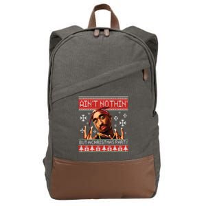 Aint Nothing But A Christmas Party Ugly Cotton Canvas Backpack