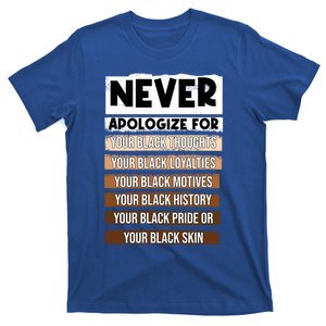 Apologize Never Black History Month Blm Melanin Pride Gift T-Shirt