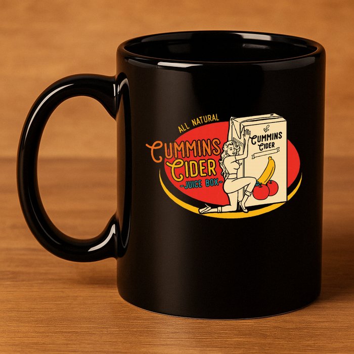 All Natural Cum.Mins Cider Humor 11oz C Handle Ceramic Mug
