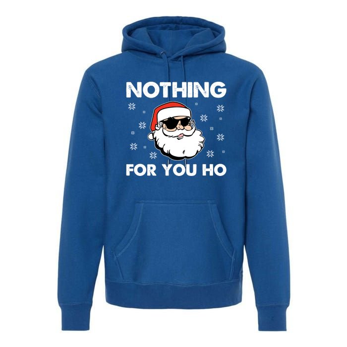 Adult Naughty Christmas Funny Santa Claus Nothing For You Ho Great Gift Premium Hoodie