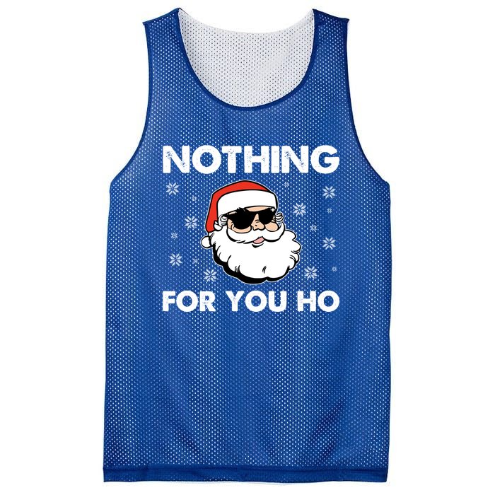 Adult Naughty Christmas Funny Santa Claus Nothing For You Ho Great Gift Mesh Reversible Basketball Jersey Tank