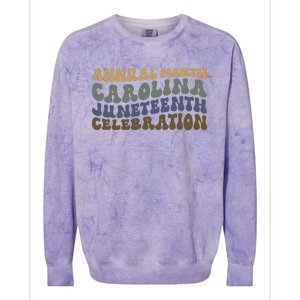 Annual North Carolina Juneteenth Celebration Retro Art Colorblast Crewneck Sweatshirt