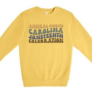 Annual North Carolina Juneteenth Celebration Retro Art Premium Crewneck Sweatshirt