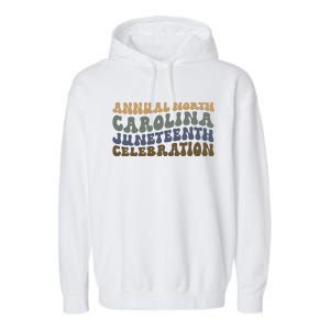 Annual North Carolina Juneteenth Celebration Retro Art Garment-Dyed Fleece Hoodie