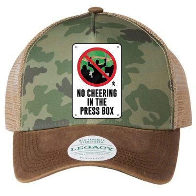 Athletelogos No Cheering In The Press Box Legacy Tie Dye Trucker Hat