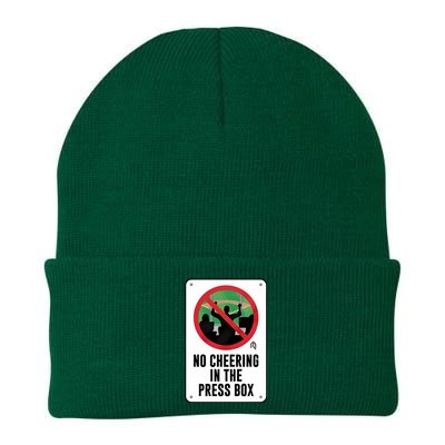 Athletelogos No Cheering In The Press Box Knit Cap Winter Beanie