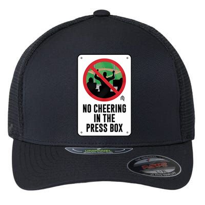 Athletelogos No Cheering In The Press Box Flexfit Unipanel Trucker Cap