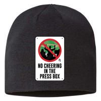 Athletelogos No Cheering In The Press Box Sustainable Beanie