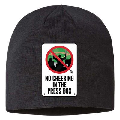 Athletelogos No Cheering In The Press Box Sustainable Beanie