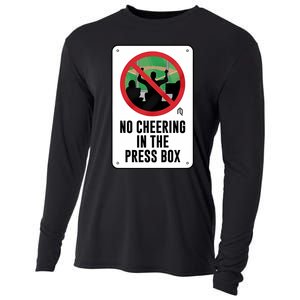 Athletelogos No Cheering In The Press Box Cooling Performance Long Sleeve Crew