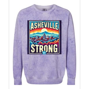 Asheville North Carolina Asheville Strong Gift Colorblast Crewneck Sweatshirt