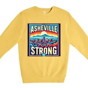 Asheville North Carolina Asheville Strong Gift Premium Crewneck Sweatshirt