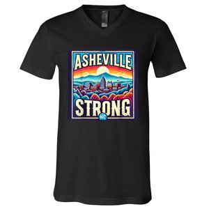 Asheville North Carolina Asheville Strong Gift V-Neck T-Shirt