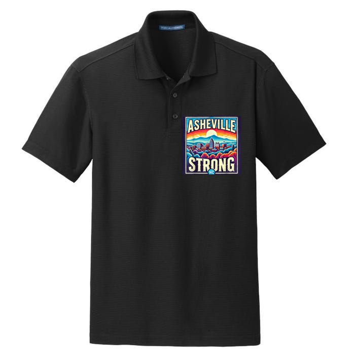 Asheville North Carolina Asheville Strong Gift Dry Zone Grid Polo