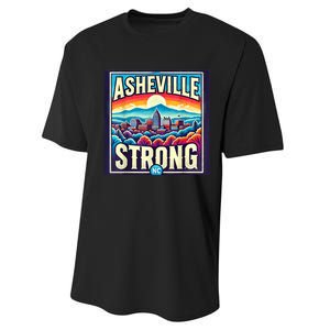 Asheville North Carolina Asheville Strong Gift Performance Sprint T-Shirt