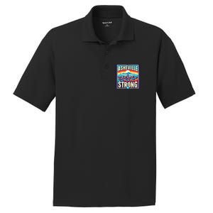 Asheville North Carolina Asheville Strong Gift PosiCharge RacerMesh Polo