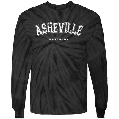 Asheville North Carolina Tie-Dye Long Sleeve Shirt