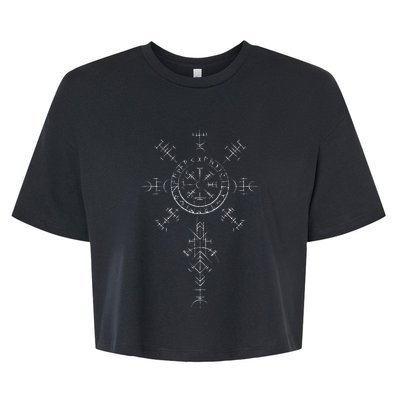 Ancient Norse Compass Symbol for Adventurers Bella+Canvas Jersey Crop Tee