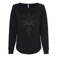 Ancient Norse Compass Symbol for Adventurers Womens California Wash Sweatshirt