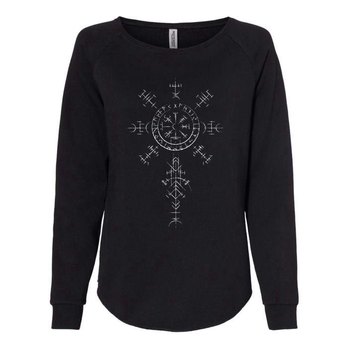 Ancient Norse Compass Symbol for Adventurers Womens California Wash Sweatshirt